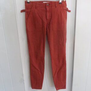 Hei Hei Anthropologie High-Rise Utility Skinny Pants Size 27 Burnt Orange